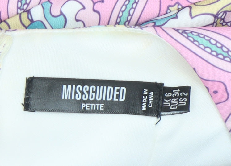 Additional view of Missguided Petite Women’s Multicoloured, size UK 6, Bodycon Short Dress