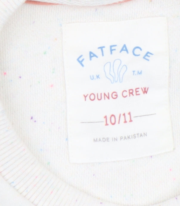Additional view of FatFace girls’ ivory butterfly print pullover sweatshirt 10-11 years