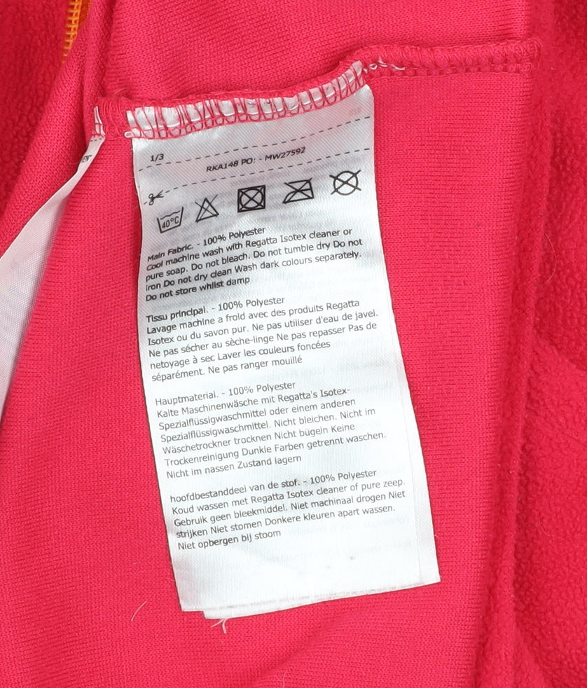 Additional view of Regatta girls’ pink fleece 1/4 zip pullover sweatshirt, size 4XL