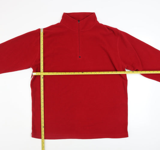 Peter Storm Men’s Red Fleece 1/4 Zip Pullover Sweatshirt Size L