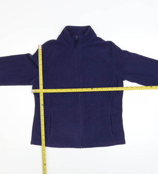 Marks and Spencer Women's Blue Fleece Full Zip Jacket Size 14