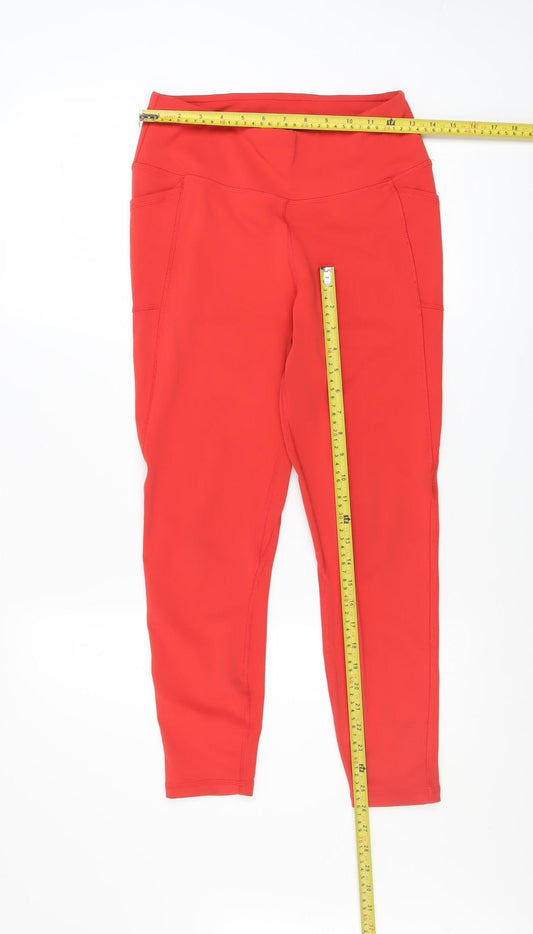 Gottex Women Red Capri Leggings Size M Stretch Activewear