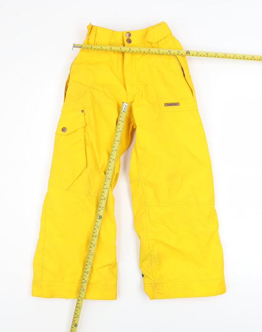 Wed'ze Boys Yellow Waterproof Ski Snow Pants 6 Years Winter Trousers