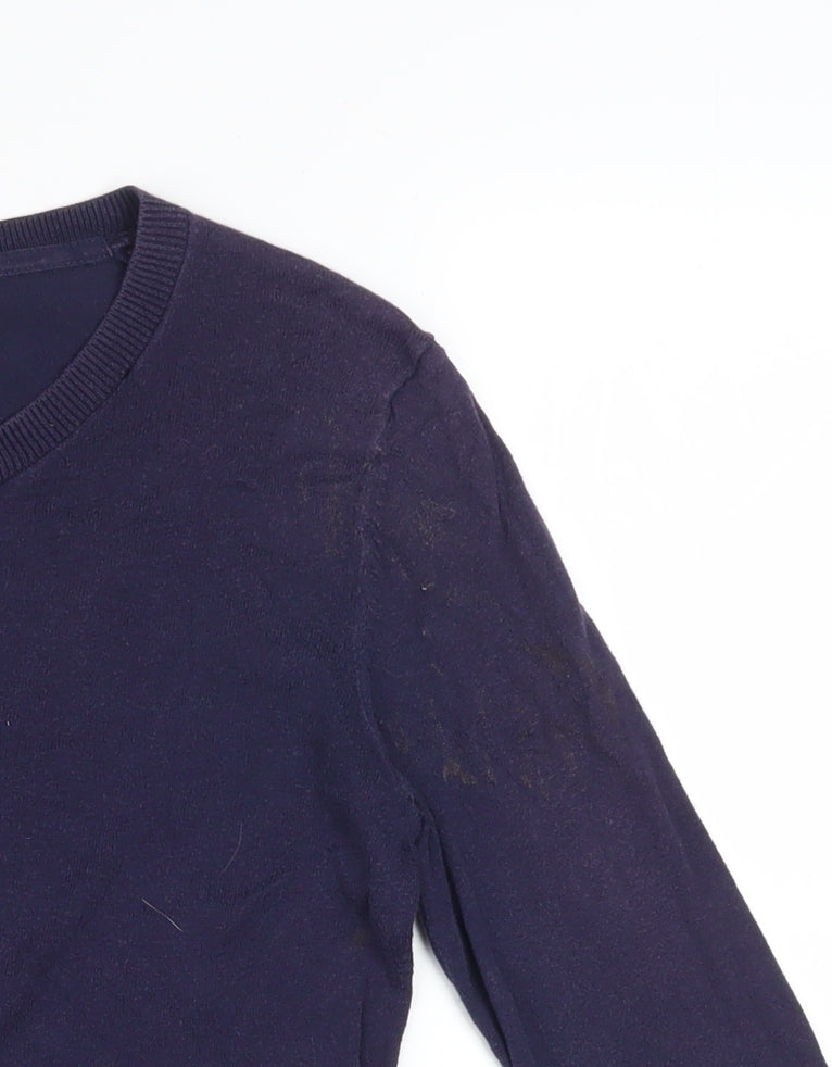 Gap Women's Blue Cotton Long Sleeve Crew Neck Cardigan Size S