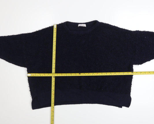 Marks and Spencer Women’s Blue Crew Neck Relaxed Fit Knit Jumper Size 18