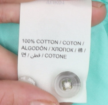 Superdry Men's Green Long Sleeve Button-Up Cotton Shirt Size S