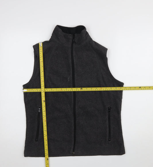 Columbia Women's Grey Fleece Zip-Up Waistcoat Bodywarmer Size L