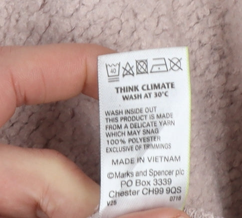 Marks and Spencer Womens Pink Long Sleeve Knit Blouse UK 12