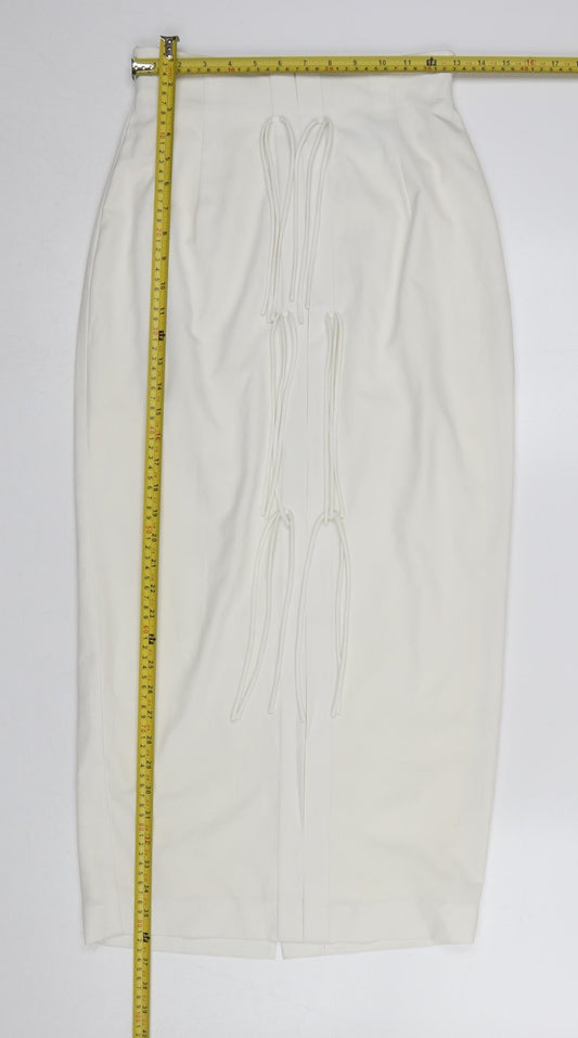 Wallis Women’s White High Waist Pencil Midi Skirt Size 10