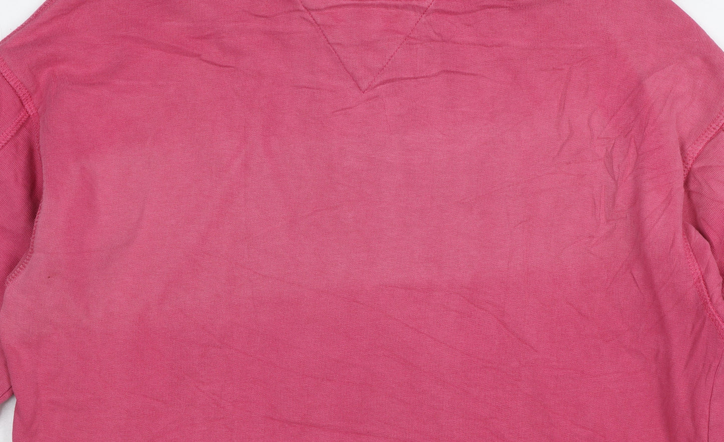 Additional view of Tommy Hilfiger girls’ pink logo pullover hoodie, size 164, (uk 12)