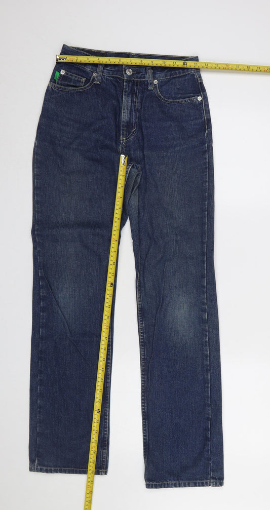 United Colors of Benetton Womens Blue Straight Jeans W26 L31