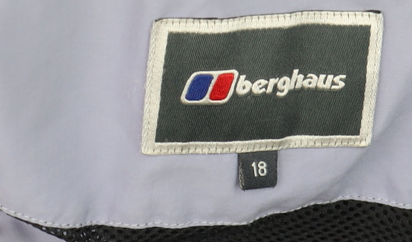 Berghaus Women Blue Size 18 Waterproof Hooded Parka Jacket