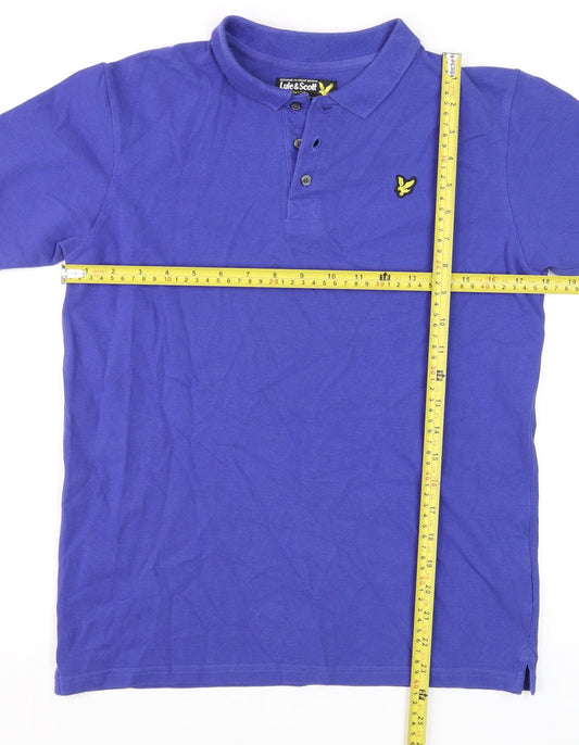 Lyle & Scott Junior Blue Cotton Polo Shirt 14 Years Regular Fit