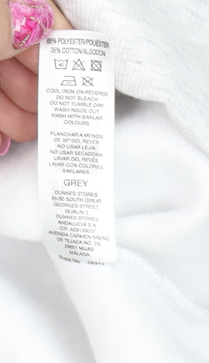 Dunnes Unisex Grey NY Graphic Sweatshirt XS Regular Fit