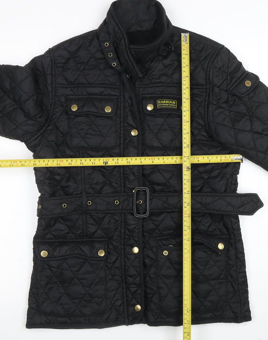 Barbour Women’s Black Quilted Belted Jacket Size 10