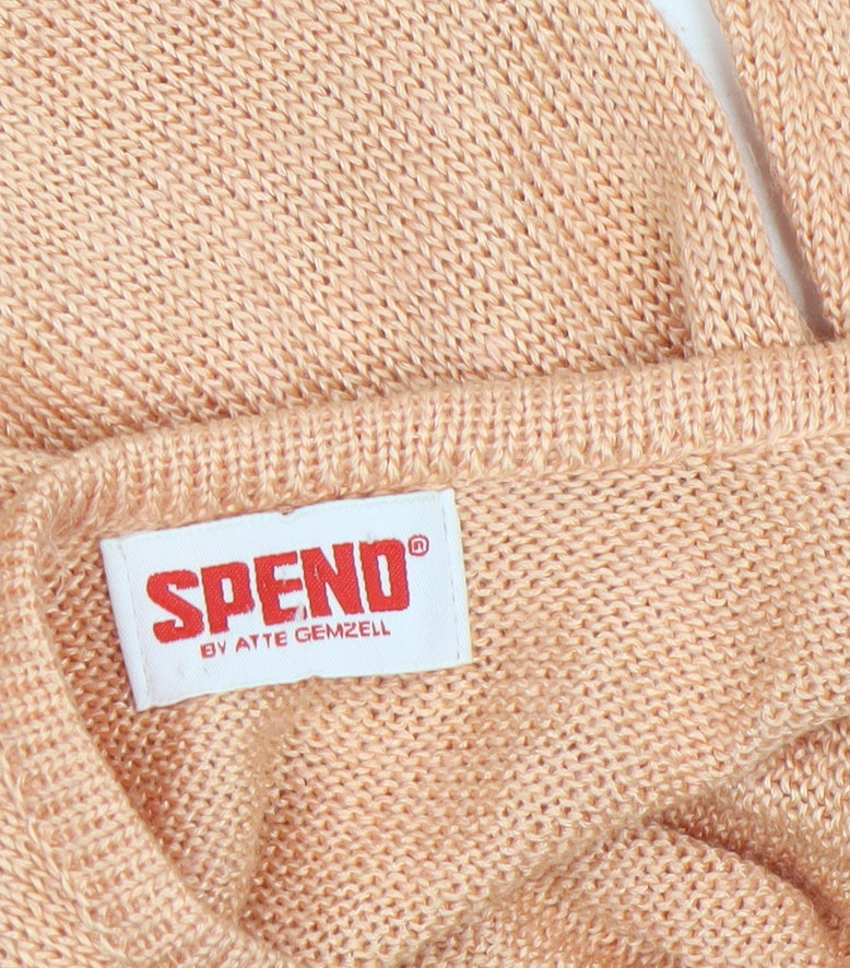 SPEND by Atte Gemzell Women’s Beige Knit 3/4 Sleeve Pullover Jumper S