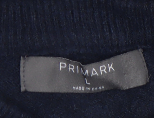 Primark Women’s Blue Crew Neck Long Sleeve Knit Jumper Size L