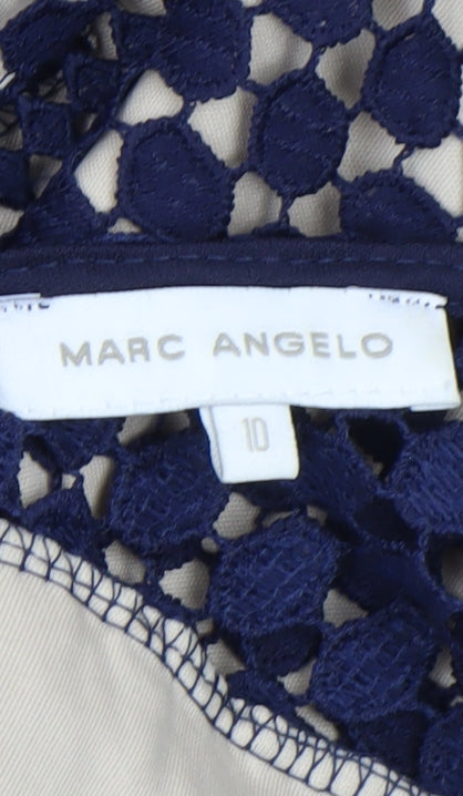 Marc Angelo Women's Blue Lace Sheath Dress Size 10
