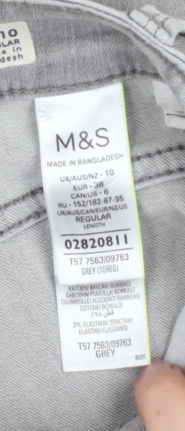 Marks and Spencer Women’s Grey Distressed Skinny Jeans Size 10 Regular