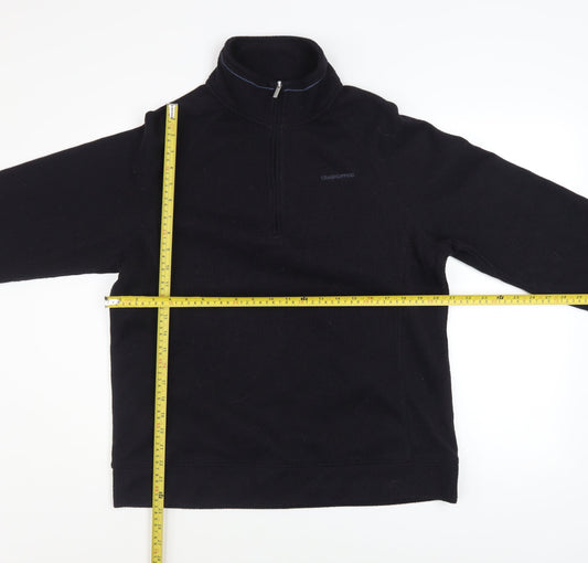 Craghoppers Men’s Black Fleece 1/4 Zip Pullover Sweatshirt L