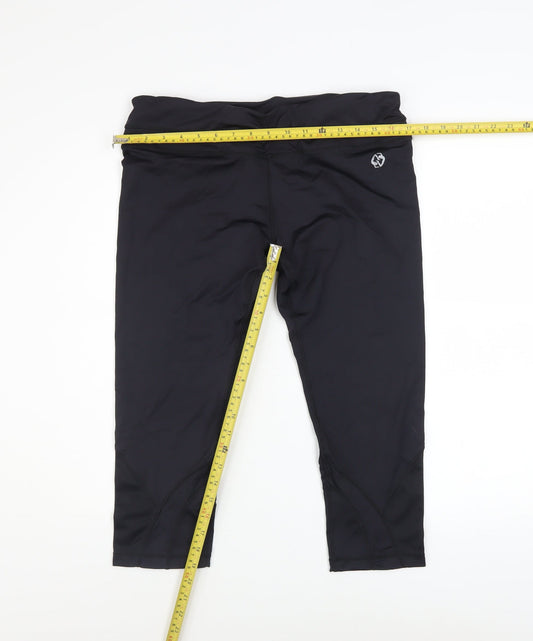 Perfection by Body Logic Womens Black Size 12 Capri Leggings