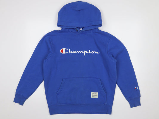 Champion Women’s Blue Pullover Hoodie Size L Cotton Blend Casual