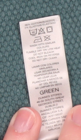 Additional view of Dunnes Men’s Green Short Sleeve Crew Neck Cotton T-Shirt M