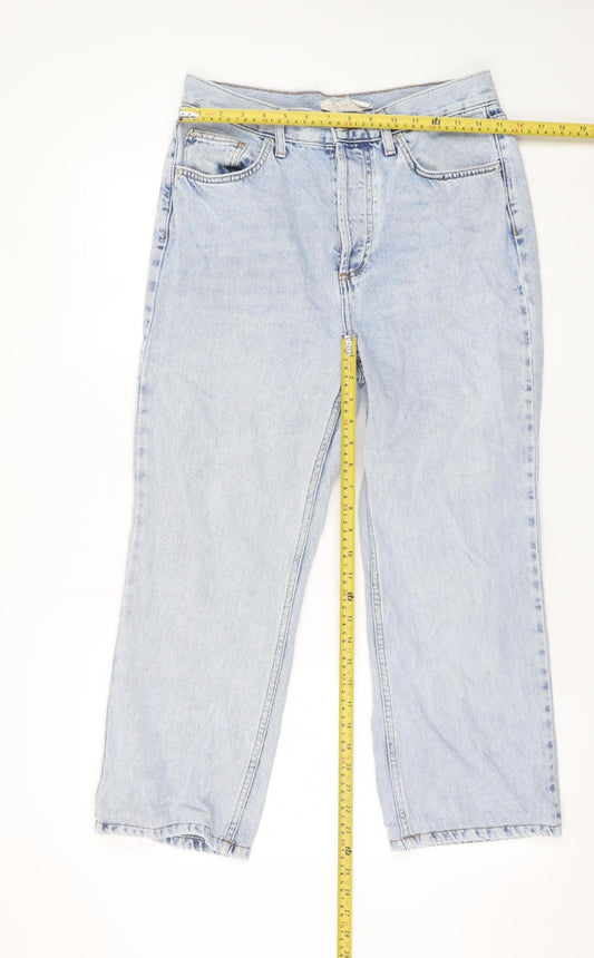 Topshop Unisex Light Blue Denim Straight Jeans W30 L28