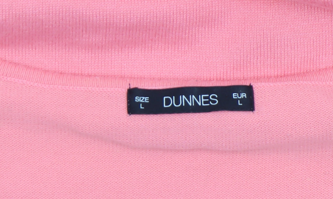 Additional view of Dunnes Women Pink V-Neck 3/4 Sleeve jumper, size L