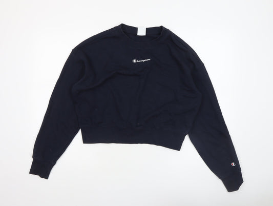 Champion Women's Black Large Crew Neck Pullover Sweatshirt