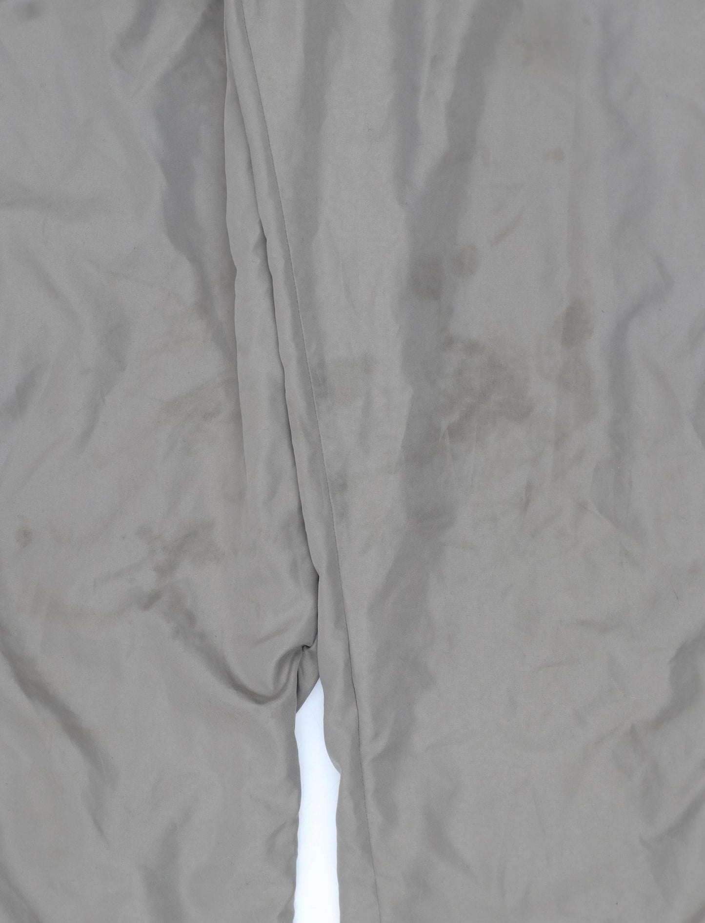 Reebok Men’s Beige Jogger Track Pants L Relaxed Fit Nylon Sportswear
