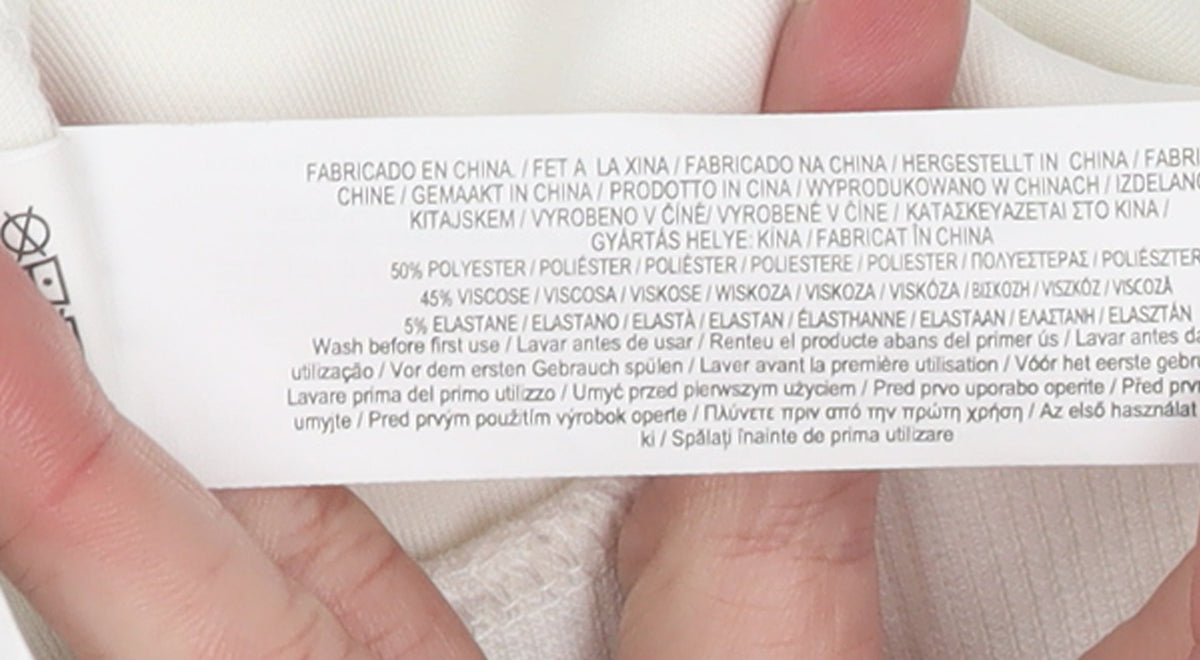 Additional view of Primark girls’ white full zip hoodie 8 years miami beach club graphic
