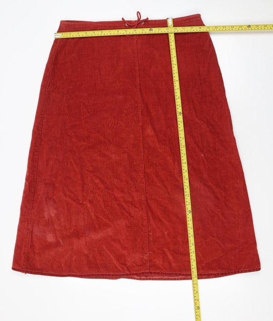 Alice Collins Women’s Red Corduroy A-Line Skirt Size 16