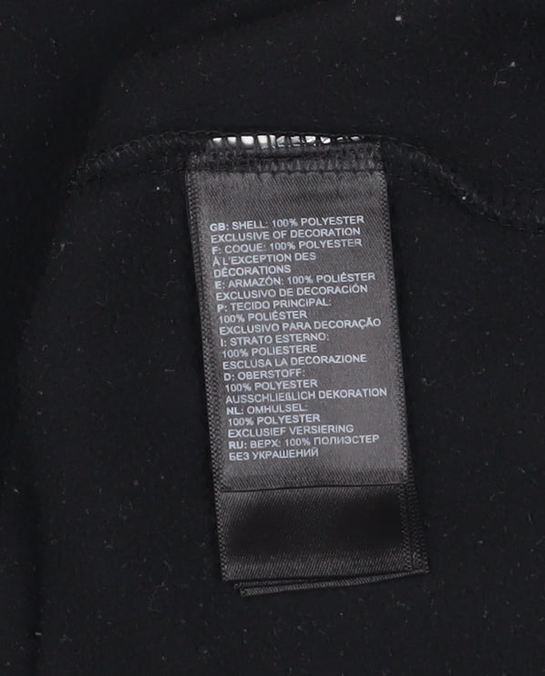 Additional view of The North Face boys’ black fleece 1/4 zip pullover sweatshirt, size M