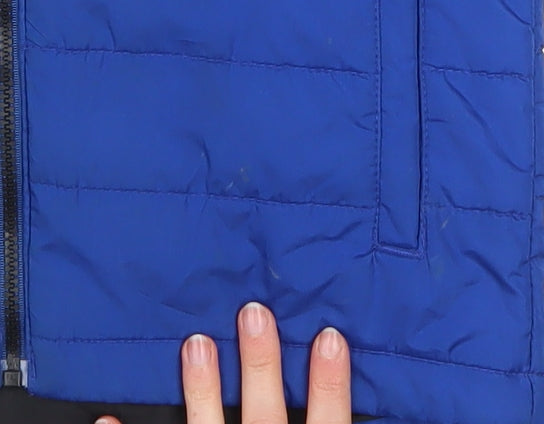 Additional view of Regatta boys’ blue hooded puffer jacket 9-10 years insulated winter coat