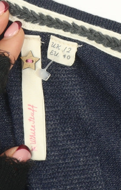Butterfly by Matthew Williamson Women's Navy Cardigan UK 12 Wrap Style