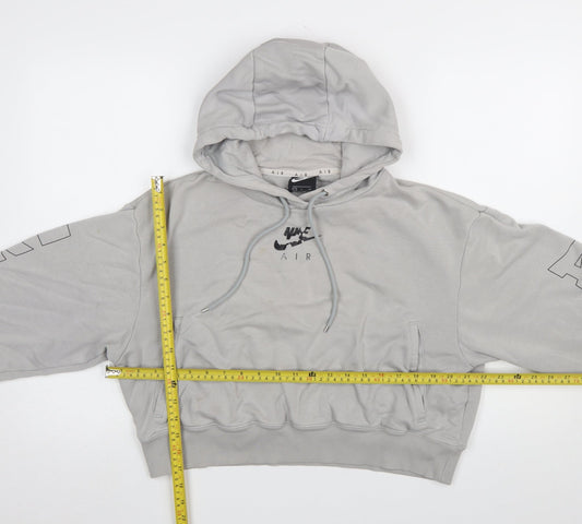 Nike Air Women's Grey Pullover Hoodie Small Relaxed Fit Logo