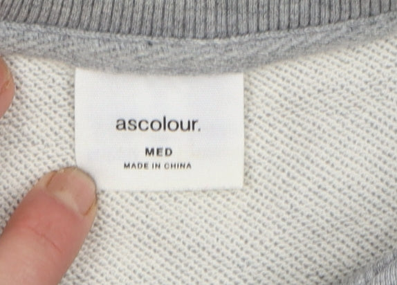 AS Colour Men's Grey Crew Neck Cotton Sweatshirt Medium