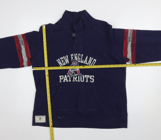 Reebok NFL Vintage Men's Blue XL Henley Sweatshirt New England Patriots