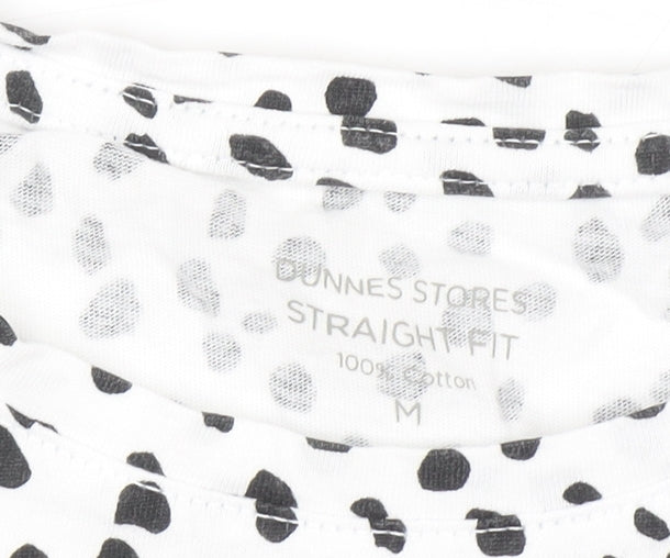 Dunnes Stores Women’s White Animal Print Cotton T-Shirt M