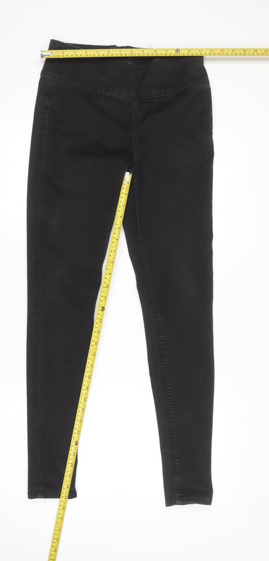 Pieces Womens Black Skinny High Rise Stretch Jeans Size M