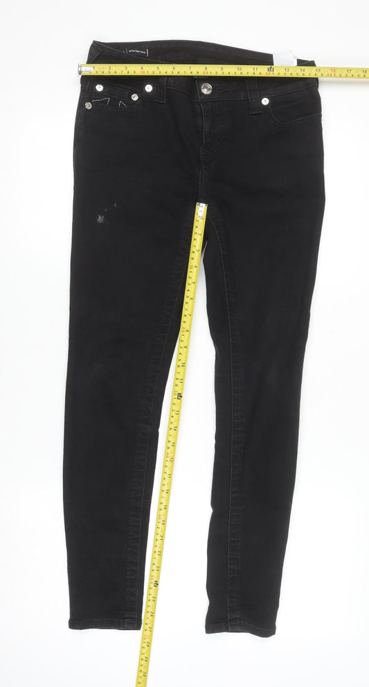 True Religion Womens Black Skinny Jeans Size 10 Slim Fit Stretch Denim