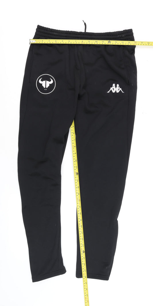 Kappa Men's Black Medium Slim Fit Track Pants