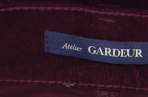 Atelier Gardeur Womens Purple Corduroy Stretch Trousers Size 12