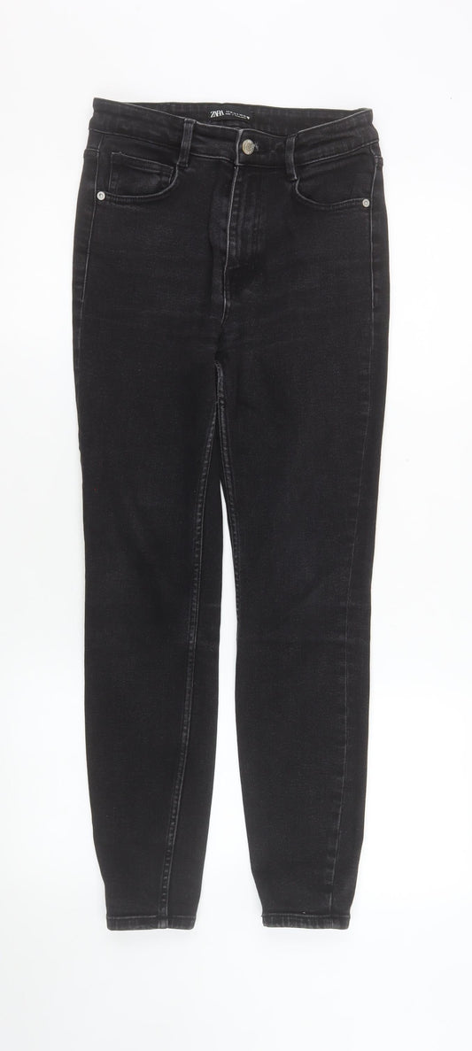 Zara Women Black Skinny Jeans Size 8 Slim Fit Denim