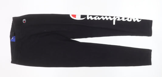 Champion Womens Black Small Leggings Slim Fit Activewear Trousers