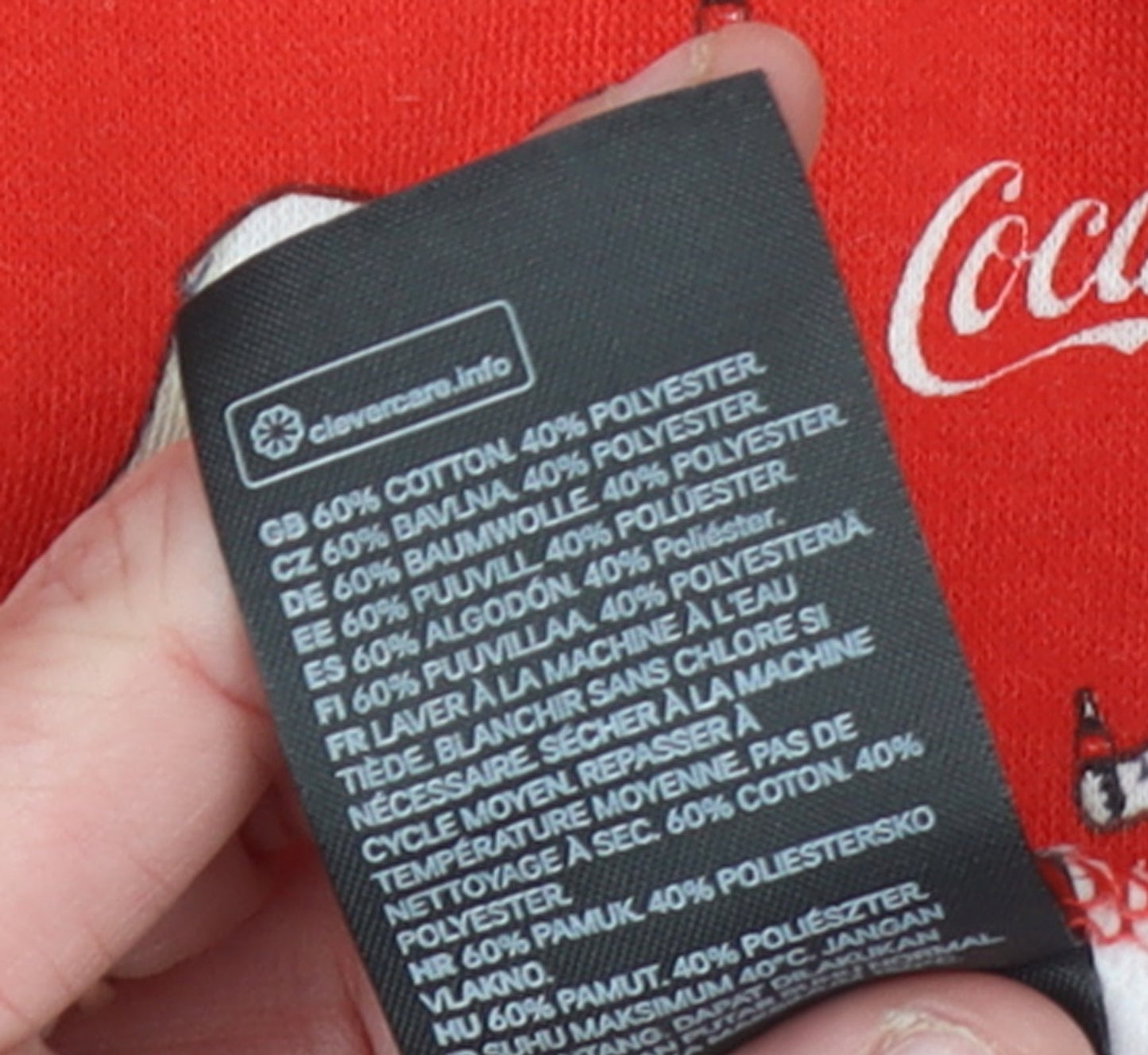 H&M Women Red Coca-Cola Polar Bear Pullover Sweatshirt Size S