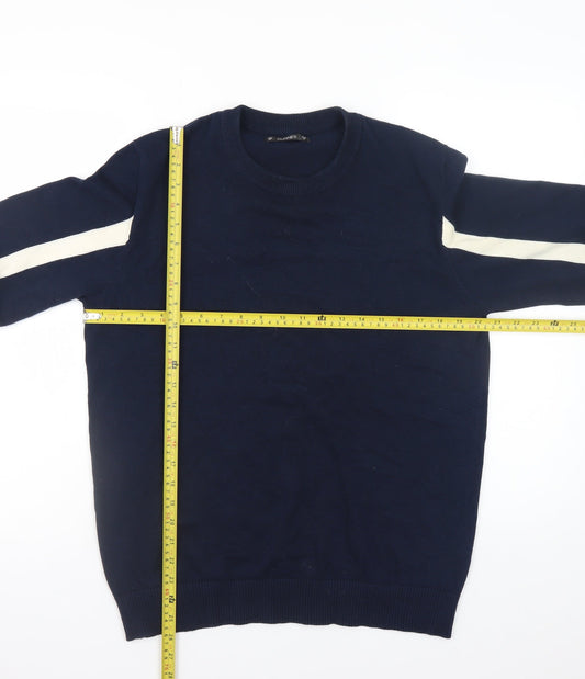 Dunnes Men’s Navy Blue Cotton Crew Neck Pullover Jumper M