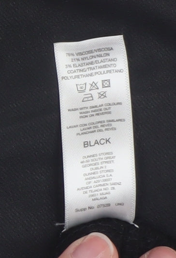 Additional view of Gallery Women’s Black Faux Leather Skinny Jeggings, size UK 10