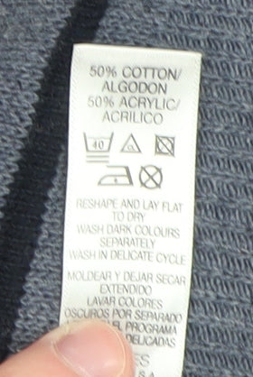 Additional view of Dunnes Men Blue Geometric V-Neck jumper, size S